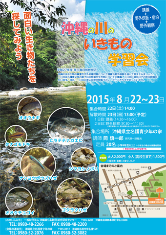 美ら島自然教室(2)「沖縄の川のいきもの学習会」