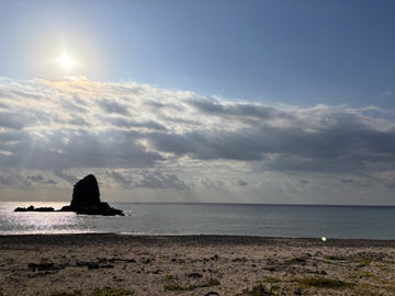 今日の嘉陽海岸