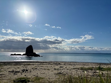今日の嘉陽海岸